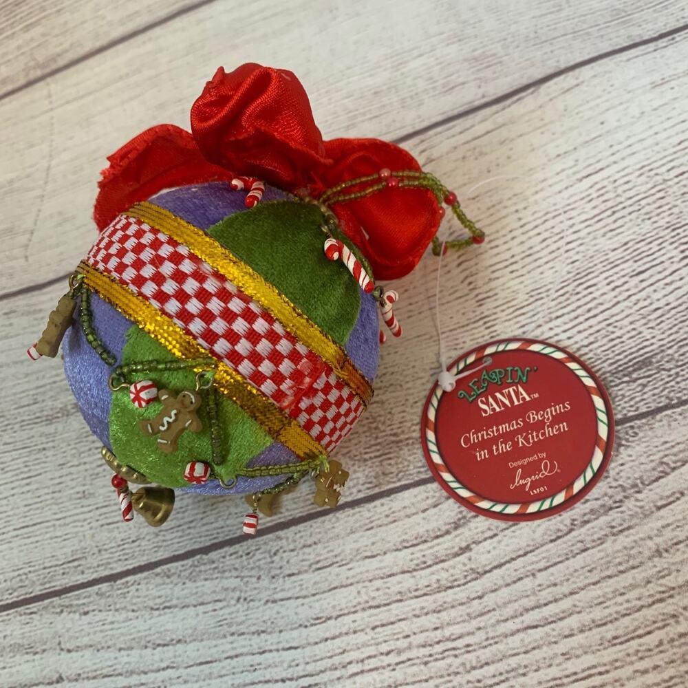 Leapin' Santa Vintage Christmas Ornament Bulb Christmas Begins In the Kitchen